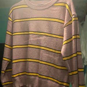 Purple/Yellow Long-sleeve sweater